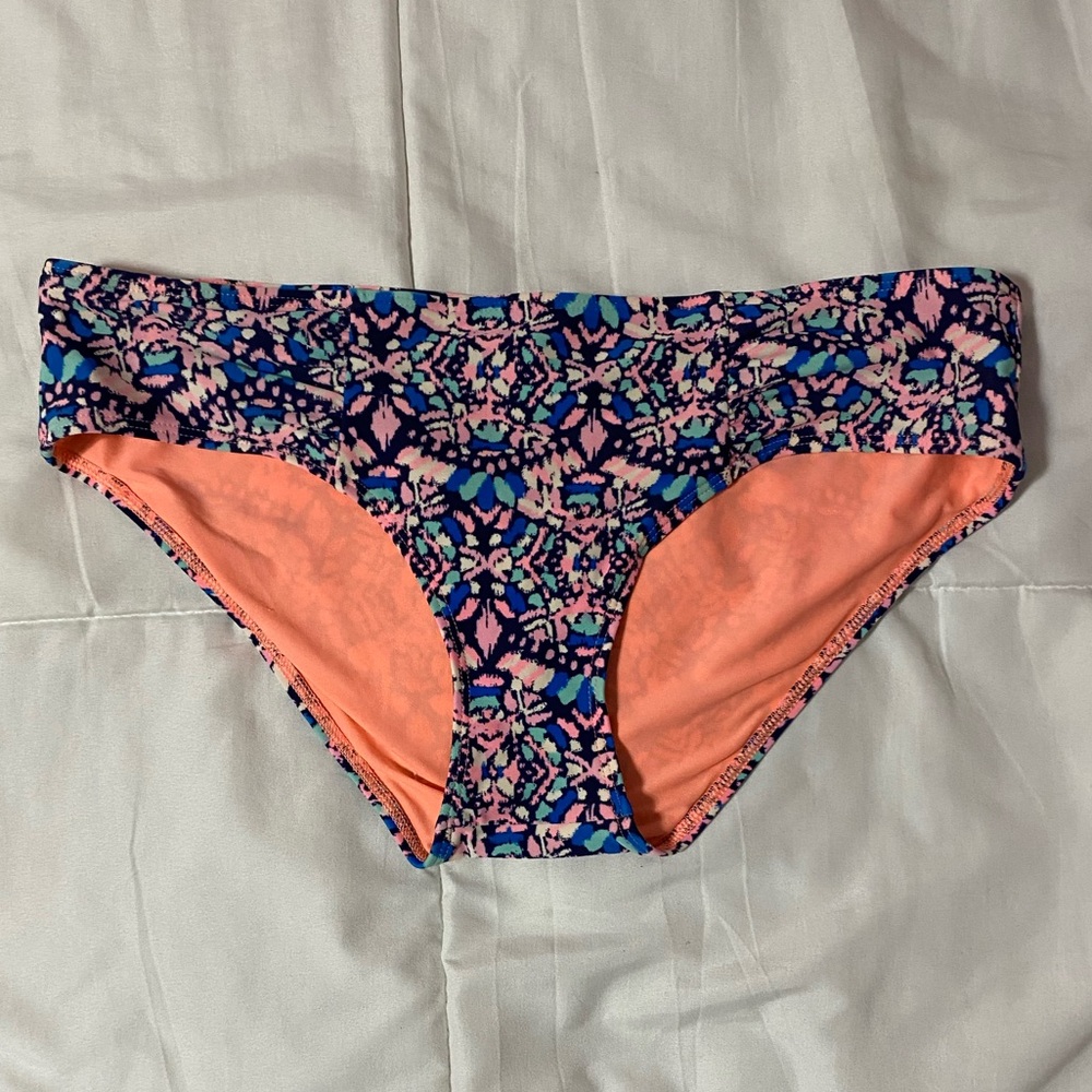 Aerie Bikini Bottoms Size Medium Abstract Paisley Floral Pattern